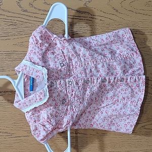 Greendog pink shirt, baby girl 6-9 months